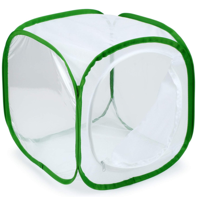 Set Mit 2 Wiederverwendbaren Netz-pflanzabdeckungen Für Gartenpflanzen – 40 X 40 X 60 Cm – Faltbar – Netzgewebe – Für Gartenpflanzen Und Gemüse