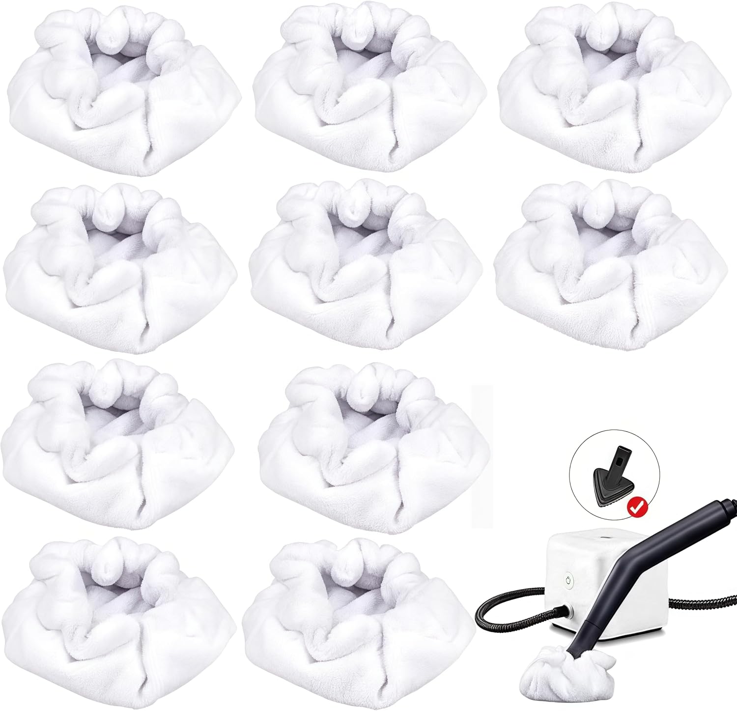 Packung Mit 10 Kleinen Mikrofaserpads, Kompatibel Mit Dupray-dampfreinigern Usw. Für Dreieckbürsten