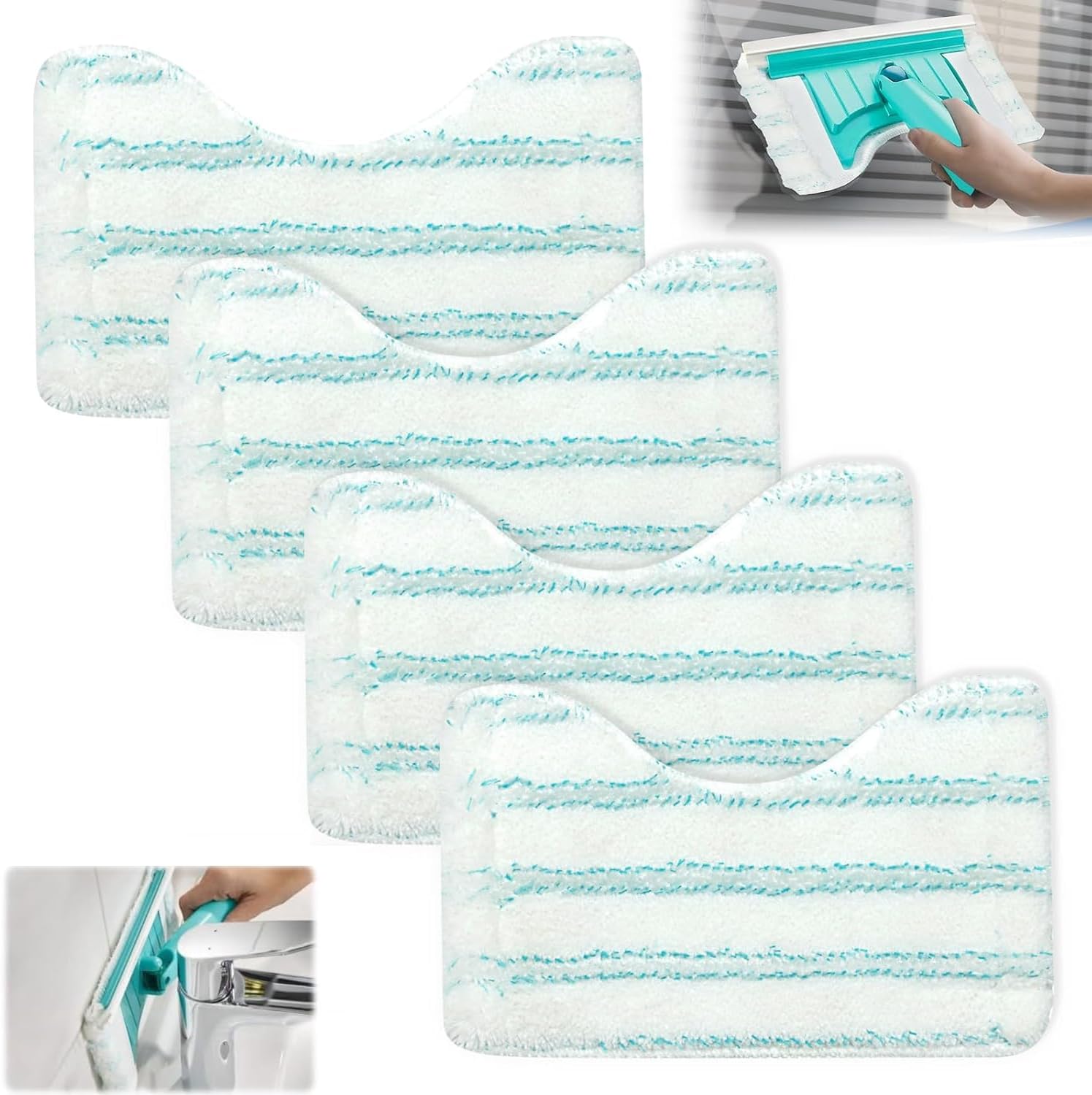 6er-pack Wiederverwendbare Mikrofasertücher Für Badreiniger – 20 X 12,5 Cm – Für Leifheit-ersatzzubehör