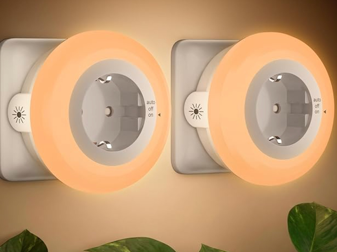 Set Mit 2 Steckdosen-nachtlichtern, Einstellbare Helligkeit Für Schlafzimmer, Treppenhäuser, Küchen