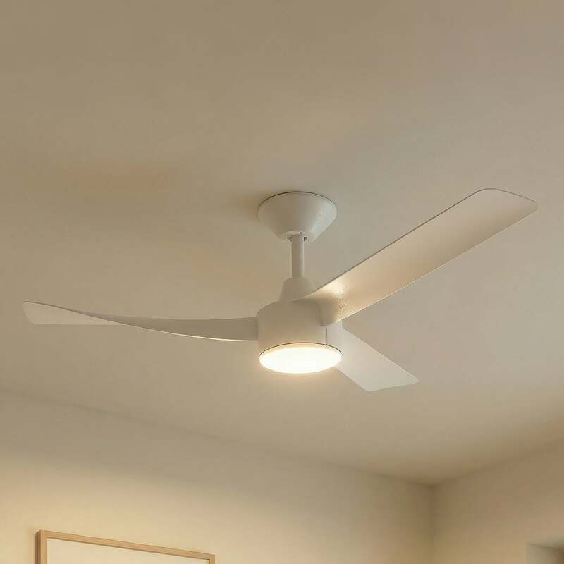 [neuwertig] B-ware Lucande Deckenventilator Airona Led Ventilator Dimmbar Leise Weiß 95x95cm