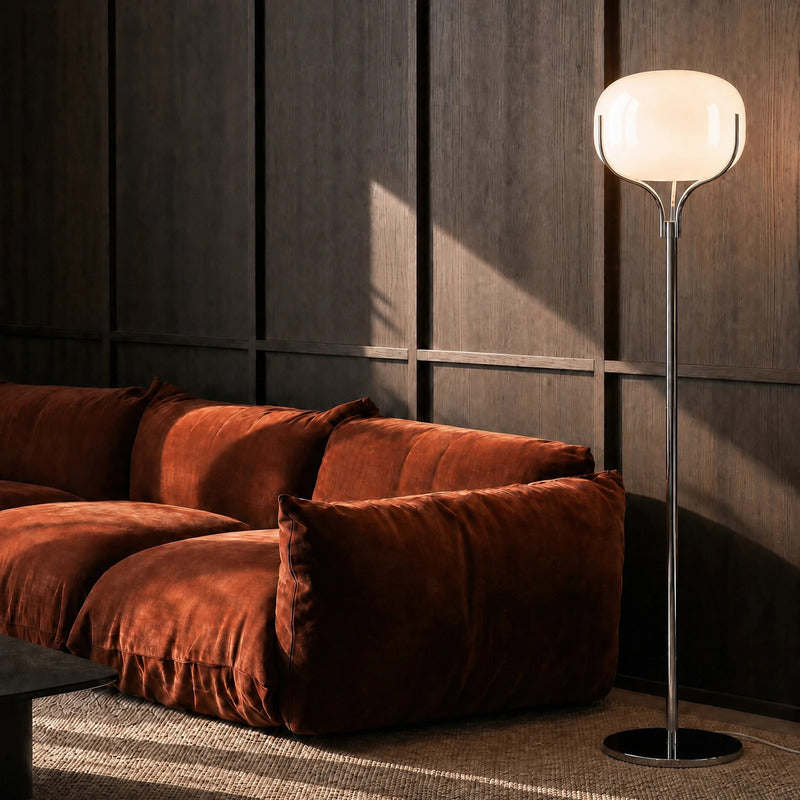 [gebraucht] B-ware Christo Stehleuchte Stehlampe 160cm Led Lampe Leuchte Chrom/weiß Glas Elegant