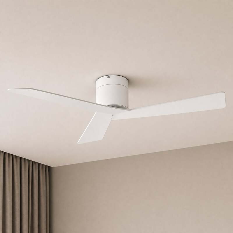 [gebraucht] B-ware Lucande Deckenventilator Ventoro Ø132cm Weiß Metall Mit Fernbedienung Rücklauf