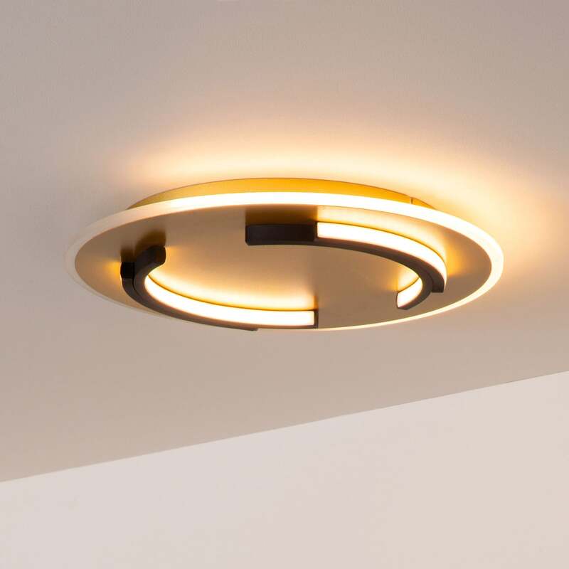 [neuwertig] B-ware Lucide Deckenleuchte Lampe Andreas Led Leuchte Gold Matt Ø40cm Warmweiß 30w