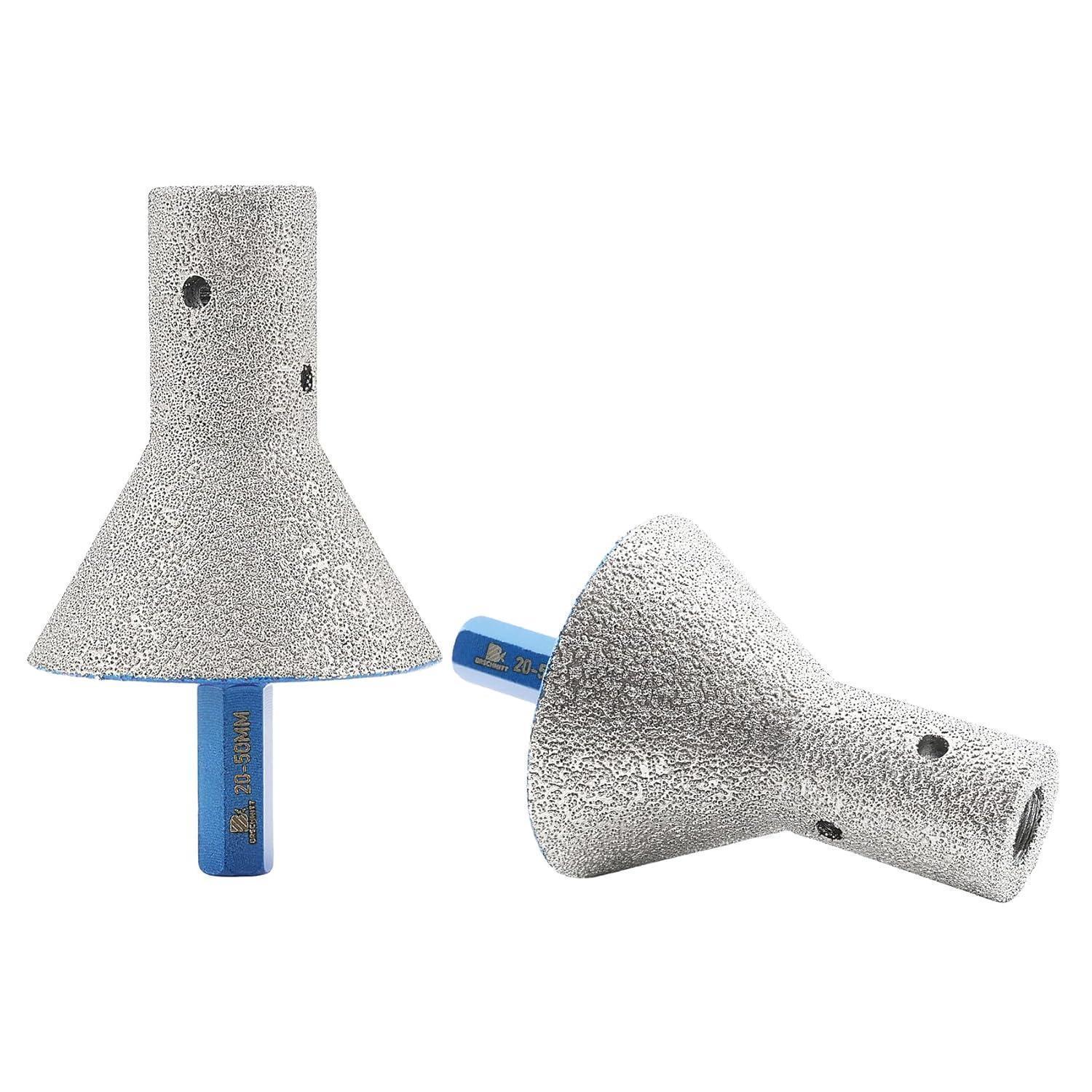 Diamant Fasenbohrer 20-50mm Für Fliesen & Stein, Sechskantschaft (2 Stück)