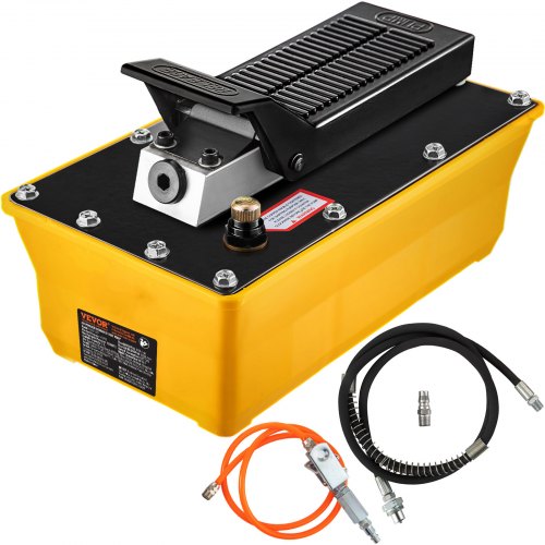 Mophorn - Vevor Lufthydraulikpumpe Fußpumpe 10000 Psi, 2,3 L Hydraulikpumpe Mit Schlauch Und Spritzpistole, 700 Kg/cm² Einstellbarer Druck Und 0,7-1 Bereich Für Das Aufrüsten Und Bewegen Von Schweren Maschine