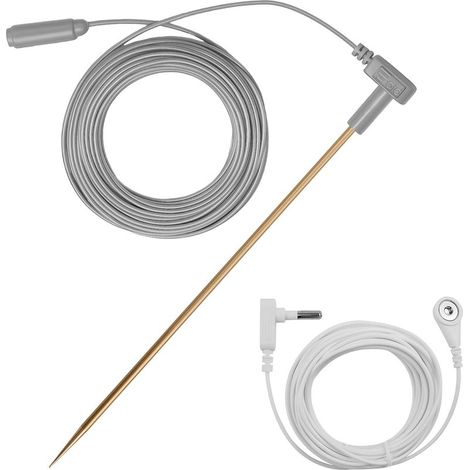 Packung Mit 1 Kupfer-erdungsstab-set + 12 M Kabel – Tragbarer Erdungsstab Zur Erdung, Kompatibel Mit Teppichen, Laken, Kissenbezügen Und Decken