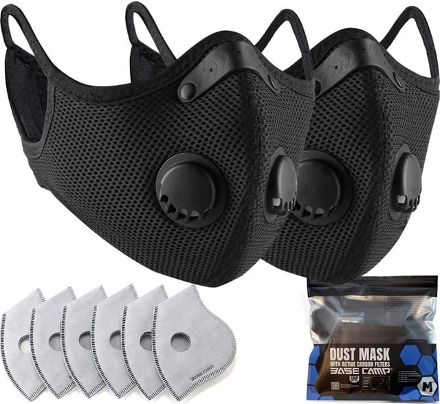 Anti-staub-fahrradmaske, Wiederverwendbare Staubmaske Mit Kohlefilter Für Motorrad, Holzbearbeitung, Radfahren, Laufen – Inhhub