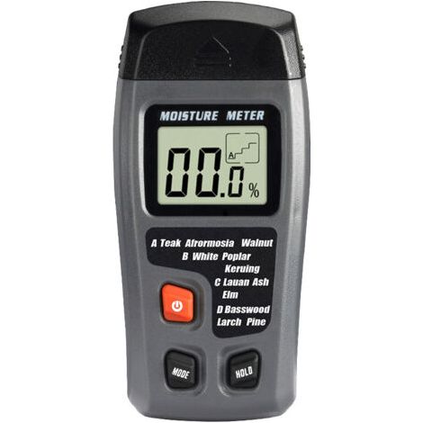Bipolares Holzhygrometer, Digitales Feuchtigkeitsmessgerät Mit Hd-lcd-bildschirm, Messbereich 0 – 99,9 %, Genauigkeit 0,5 %, Auflösung ± 0,1 %, Für Holz, Stämme, Beton Und Pappe.