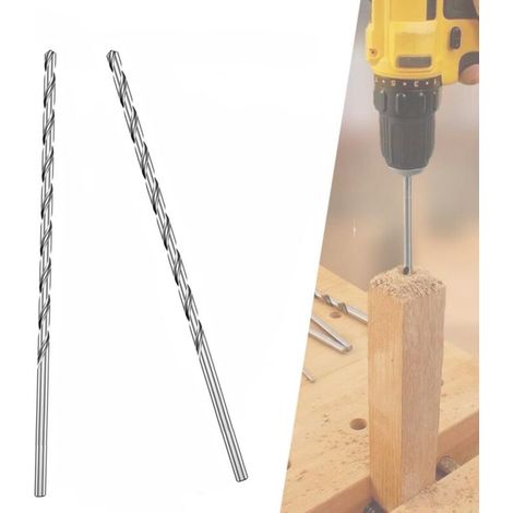 Hss-spiralbohrer-set 200 Mm X 4 Mm, Extra Langer Hss-spiralbohrer Mit Geradem Schaft (4 Mm)