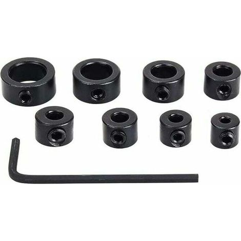 9-teiliges Set Bestehend Aus: Tiefenanschlag, Positionierring, Bohrer Mit Tiefenanschlag, Positionierer, Positionierhilfe, Bohrern Und Sechskant-schlüsselring.
