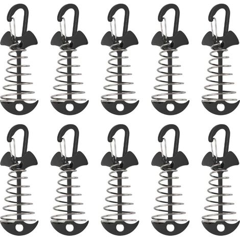 Deckankerpfähle, 10er-set, Aus Windfester Aluminiumlegierung Mit Federschnalle, Tragbarer Campinganker.