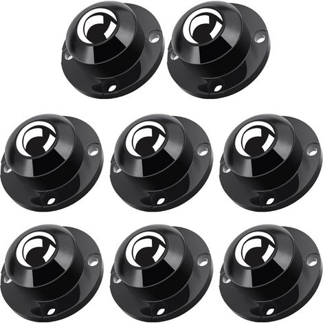 Möbelrollen, 360° Drehbare Universalrollen, 44 Mm Selbstklebende Stahlrollen Für Kleinmöbel, Küchengeräterollen (grau/schwarz, 8 Stück)