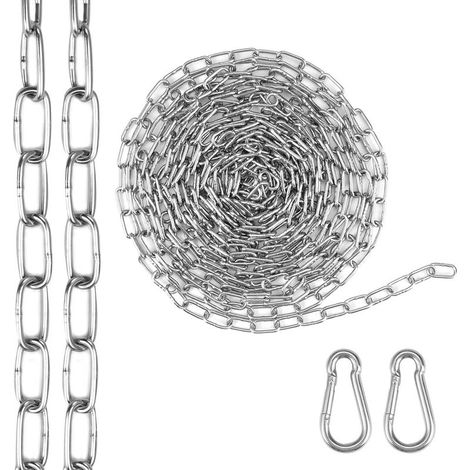 M Lange, 2 Mm Starke Edelstahlkette, Hebekette, Edelstahlkette 304 Für Wäscheleinen, Maximale Traglast 35 Kg