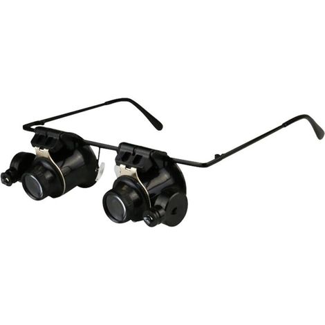 20-fache Vergrößerungsglas Mit Led-licht Und Batterie, Professionelle Brille Für Uhrenreparaturen Und Zeitungslesen, Hohe Auflösung