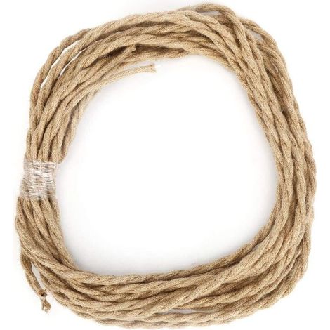 Vintage Gedrehtes Hanfseil, Ein Paar Drähte, Diy-beleuchtungsaufhängungszubehör (5 Meter/16,4 Fuß)