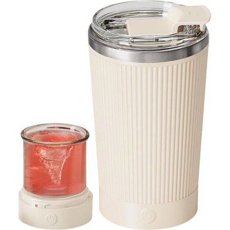 Selbstmischender Kaffeebecher – Stahlbecher Mit Magnetischer Mischfunktion Und Abnehmbarem Boden, Mischbecher Für Kaffee, Tee, Milch, Kakao Und Andere Getränke, Für Zuhause, Büro, Reisen, Camping Und