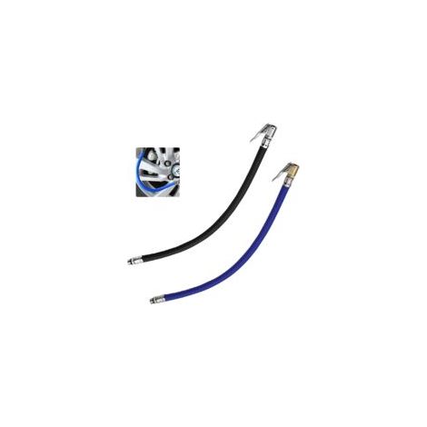 Reifenfüllschlauch-verlängerung – 2-teilig, Flexibler Gummischlauch – Ventil Aus Zink Und Kupfer – 14,56 Zoll (37 Cm) Für Autos Und Fahrräder