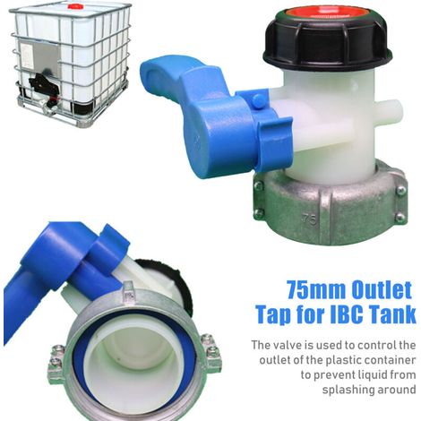 75-mm-ibc-tank-ablassventil, Ablassadapter, Absperrventil, Kann Zum Anschluss Von Regenwasser, Öl, Kraftstoff Oder Wasser Verwendet Werden.