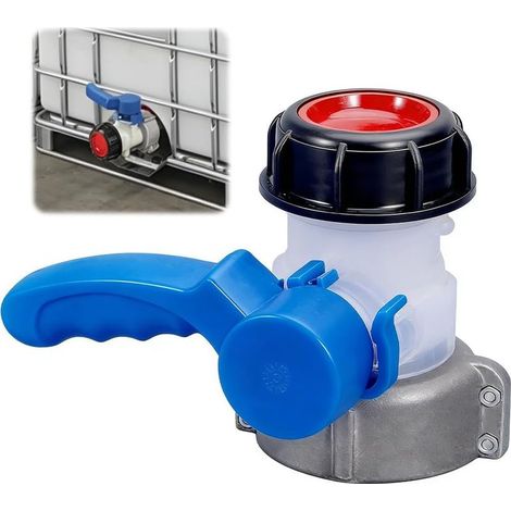 1000-liter-tankhahnadapter, Dn50 (75 Mm) Ibc-adapter, Tankablassventil Aus Aluminiumlegierung, Absperrklappen-ibc-tankverbinder Für Ablasshahn, Regenwassertank