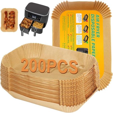 Packung Mit 200 Blatt Pergamentpapier Für Die Ninja Double Stack Xl 9,5 L Sl400eu Heißluftfritteuse Und Zubehör Für Die Ninja Foodi Max Dual Zone Af300eu/af400eucp/af500eu Heißluftfritteusen.