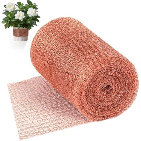 Kupfer-schneckennetz Für Gärten, 12,7 Cm X 12 M, Schneckenfalle, Kupferband, Elektrochemischer Schneckenschutz Für Gärten, Flexibles, Nagetiersicheres Netz Zum Verschließen Von Löchern