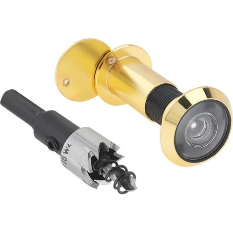 Messing-türspion, 200-grad-winkel-türspion Mit 16-mm-bohrer Für Türen Mit Einer Dicke Von 35–60 Mm (gold)