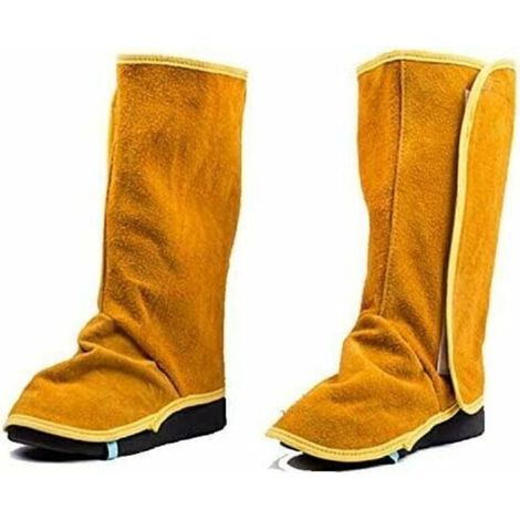 Schweißergamaschen Aus Tigrezy-leder, Feuerfeste Schweißerüberschuhe Und -stiefel, Hitze- Und Abriebfeste Fußschützer Für Schweißarbeiten, Schuhschoner