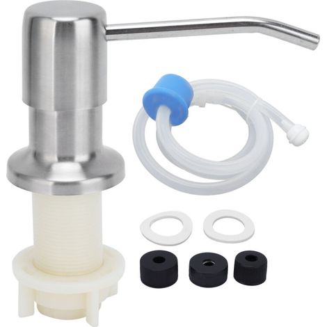 Seifenspender-pumpenkopf-set Aus Edelstahl Für Küchenspülen, Mit Integriertem Flüssigkeitsspender Und Verlängerungsrohr.