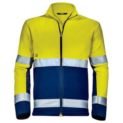 uvex Fleecejacke Construction gelb, warngelb Gr. XS