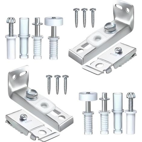 Falttür-schienenset, 2 Sets Ersatzteile Für Falttüren, Inklusive Oberer Und Unterer Drehpunkte, Halterung Und Führungsrolle Für 5,6 Cm (2,2 Zoll) Schiene