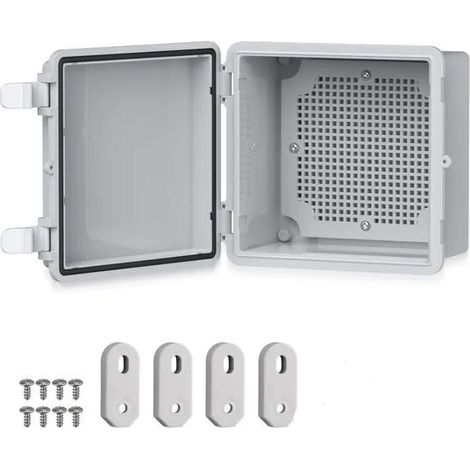 Wasserdichtes Elektrisches Außengehäuse Aus Abs Ip67 Mit Integrierter Dichtung, Belastbar Bis 60 Kg (15x15x9cm)