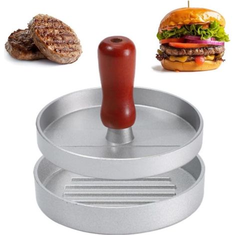 Antihaftbeschichtete Fleischpresse Aus Aluminium Für Hamburger, Grillfleisch, Gefüllte Burger Und Rindfleischburger.