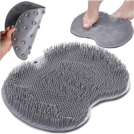 Fuß- Und Rückenmassagematte Für Die Dusche – Silikon-massagematte Mit Saugnäpfen – Fußmassage- Und Peelingmatte – Fuß- Und Rückenbürste