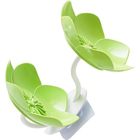 Wandseifenschale Mit Starkem Kleber Und Lotus-design – Abtropffläche Ohne Bohren – Montage In Dusche, Badewanne, Küche Und Badezimmer – Abnehmbare Wandhalterung