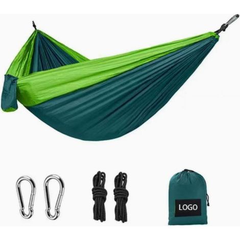 Ultraleichte Reise-campinghängematte, 300 Kg Tragkraft (260 X 140 Cm), Fallschirmseide, 2 Hochwertige Karabiner, 2 Nylonbänder Für Den Einsatz Im Garten/in Der Halle