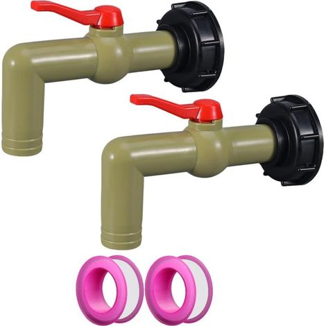 2 Ibc-auslasshähne, 1-zoll-ibc-kugelhahn, S60x6-ibc-adapter Mit Grobgewinde, 32 Mm (s60x6)