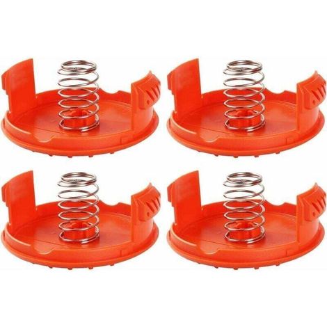 Spulenkappen + 4 Federn, Ersatzteile Kompatibel Mit Black+decker Rc-100 Trimmern.