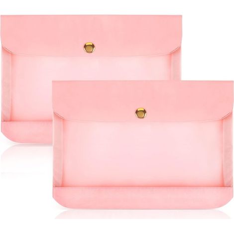 Jalleria Aufbewahrungstasche Für Gesichtsmasken, Transparent, Rosa, 2er-pack