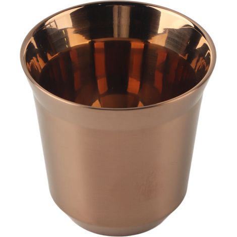 Mumusuki Doppelwandiger Edelstahl-kaffeebecher 80ml - Stilvoller Und Rostbeständiger Picknick-kaffeebecher, Roségold - 80ml.