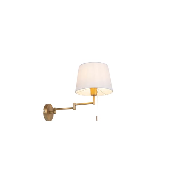 Smarte Wandleuchte Bronze mit weißem Schirm inkl. WLAN A60 - Ladas Deluxe