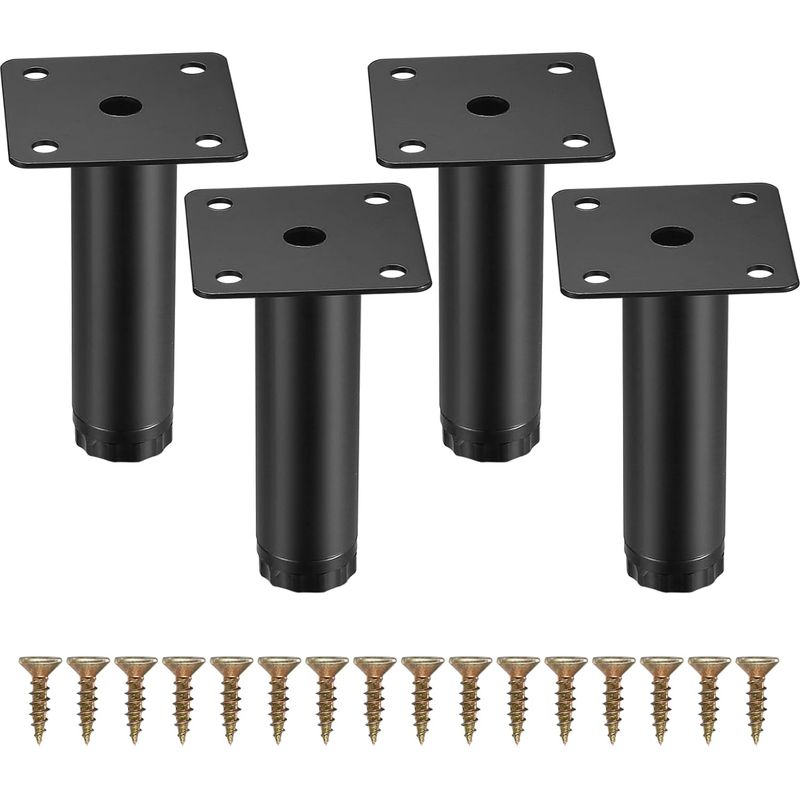 Möbelfüße, 8 Cm / 3,15 Zoll Verstellbare Möbelfüße, Befestigungsfüße Aus Metall Für Möbel/tische/stühle/schreibtische/küchenmöbel/schränke/sofas