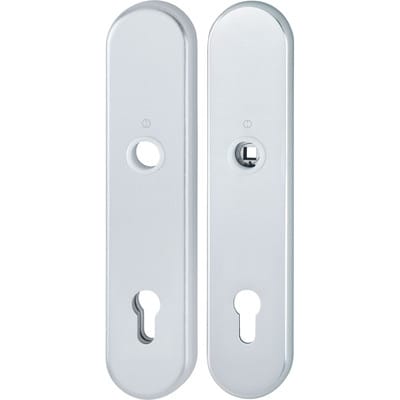 Langschildpaar F1 Alu.silberfarben F1 pz 92mm Hoppe