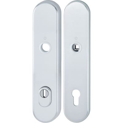 Langschildpaar E3332ZA/3310 F1/silberf.F1 PZ 92mm HOPPE