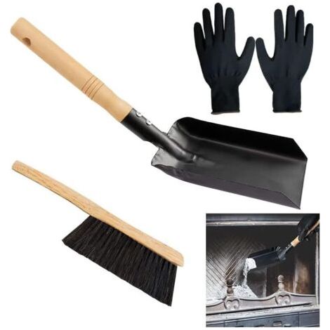 Kaminreinigungsset [bürste + Schaber + Eimer] - Holzgriff - Geeignet Für Öfen/einsätze/grills