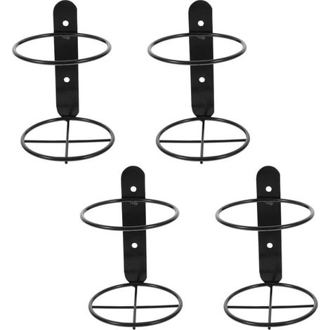 Schwarzes, Wandmontiertes Weinregal Aus Metall, 4er-set, Hängendes Weinregal Für 1 Flasche, Ideal Für Küche, Bar, Wohnzimmer, 13,5 X 9,5 X 9,5 Cm