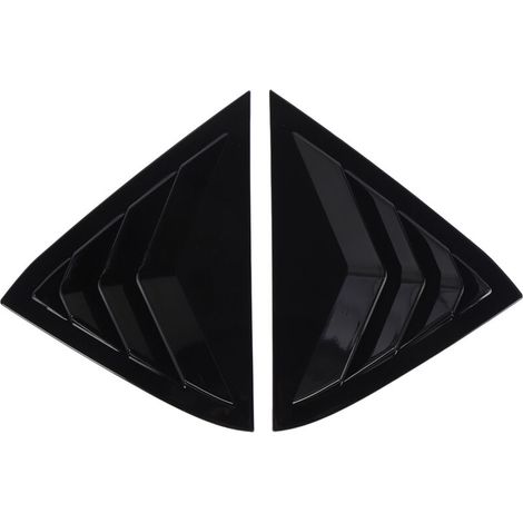 Ein Paar Windabweiser Für Die Hinteren Seitenscheiben Mit Sichtschutz, Glänzend Schwarz, Für Den Ford Fiesta Mk7 7.5 (2008-2017).