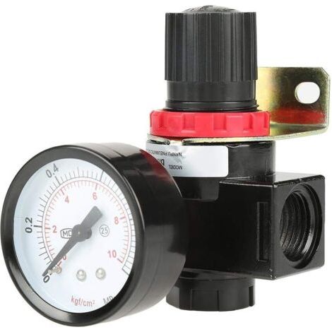 Stück Br4000 G1/2 Druckregelventil Für Luftkompressoren, Einstellbar Von 0,05 Bis 1 Mpa, Regelventil Mit Manometeranschluss