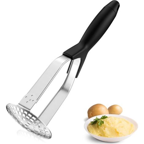 Professioneller Manueller Kartoffelstampfer Aus Edelstahl Mit Rutschfestem Griff, Zusammenklappbar Für Obst Und Gemüse.