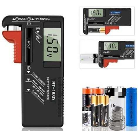 Universeller Digitaler Batterietester, Kompatibel Mit Aa-, Aaa-, C-, D-, Pp3-, 9v-, 1,5v- Und Knopfzellenbatterien – Funktioniert Auch Ohne Batterien